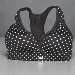VSX Black and White Polka Dot Sports Bra